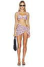 view 4 of 4 TOP BIKINI HAYDEN in Maroon Plaid