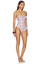 view 2 of 4 Jacelyn Ruffle One-piece in Maroon Plaid