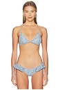 view 1 of 5 Kiki Bikini Top in Blue Petite Fleur
