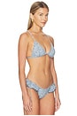 view 2 of 5 Kiki Bikini Top in Blue Petite Fleur