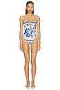 view 1 of 3 BAÑADOR PETAL in Blue Toile Stripe