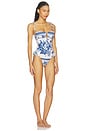 view 2 of 3 BAÑADOR PETAL in Blue Toile Stripe