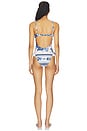 view 3 of 3 BAÑADOR PETAL in Blue Toile Stripe