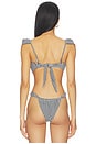 view 3 of 5 Cabana Bikini Top in Black & White Gingham