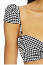 view 5 of 5 Cabana Bikini Top in Black & White Gingham