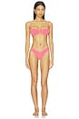view 4 of 5 Lulu Bikini Bottom in Red Micro Gingham