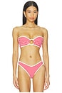 view 2 of 6 TOP BIKINI BINDED in Red Micro Gingham