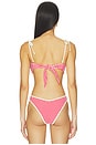 view 4 of 6 TOP BIKINI BINDED in Red Micro Gingham