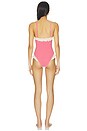 view 3 of 4 Jacelyn Ruffle One-piece in Red Micro Gingham