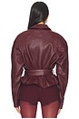 view 4 of 5 Karo Jacket in Burgundy