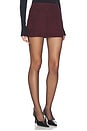 view 2 of 6 Classic Mini Skirt in Burgundy Suede