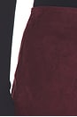 view 6 of 6 Classic Mini Skirt in Burgundy Suede