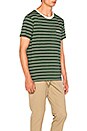 view 2 of 4 Striped Pocket Tee in Forrest & Fog
