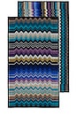 view 1 of 3 Giacomo 2 Piece Bath & Hand Towel Set in Turchese Multicolor