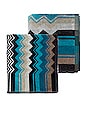 view 2 of 3 Giacomo 2 Piece Bath & Hand Towel Set in Turchese Multicolor