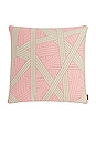 view 1 of 4 Nastri Cushion in Rosa & Bianco