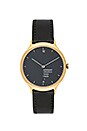 view 1 of 3 MONTRE HELVETICA NO1 LIGHT in Black Leather & Black & Gold
