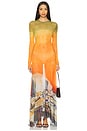 view 1 of 3 Handkerchief Hem Maxi Dress in Multi