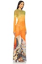 view 2 of 3 Handkerchief Hem Maxi Dress in Multi