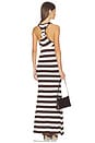view 5 of 5 Back Knot Knitted Maxi Dress in Teak & Ivory