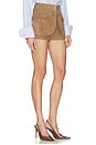 view 2 of 6 Deconstructed Suede Short in Tan