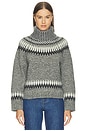 view 1 of 4 Fair Isle Turtleneck Sweater in Grey Multi