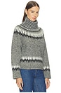 view 2 of 4 Fair Isle Turtleneck Sweater in Grey Multi