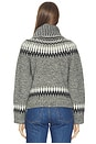 view 4 of 4 Fair Isle Turtleneck Sweater in Grey Multi