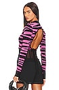 view 1 of 5 Zebra Cropped Sweater in Pink & Black