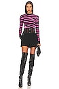 view 5 of 5 Zebra Cropped Sweater in Pink & Black