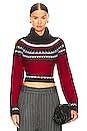 view 1 of 4 Cropped Sweater in Red Charcoal