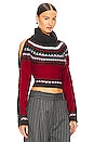 view 2 of 4 Cropped Sweater in Red Charcoal