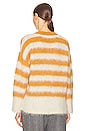 view 3 of 4 Striped Alpaca Sweater in White Orange