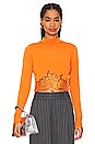 view 1 of 4 Cropped Sweater in Orange