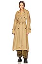 view 2 of 4 Back Cut Out Trench Coat in Khaki