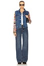 view 4 of 4 Crochet Sleeves Denim Jacket in Indigo
