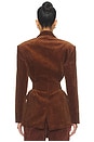 view 3 of 4 Deconstructed Lapel Tailored Jacket in Brown