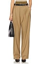 view 1 of 6 더블 허리밴드 팬츠 in Dark Khaki