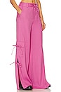 view 2 of 5 Side Slit Cargo Pants With Chain in Pink