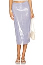 view 1 of 6 Sheer Sequin Pencil Skirt in Lilac