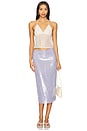 view 5 of 6 Sheer Sequin Pencil Skirt in Lilac