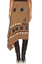 view 4 of 6 Mixed Fair Isle Midi Skirt in Khaki