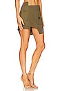 view 2 of 4 Deconstructed Trouser Mini Skirt with Pockets in Olive