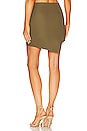 view 3 of 4 Deconstructed Trouser Mini Skirt with Pockets in Olive