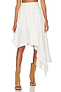view 1 of 4 Lace Up Asymmetrical Hem Skirt in White