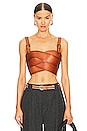 view 1 of 4 Leather Belt Bustier in Brown