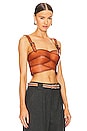 view 2 of 4 Leather Belt Bustier in Brown
