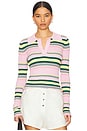 view 1 of 4 Striped Top in Pink Stripe