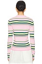 view 3 of 4 Striped Top in Pink Stripe
