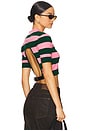 view 1 of 5 BLUSA DE MANGA CURTA COM RECORTE NAS COSTAS in Green & Pink